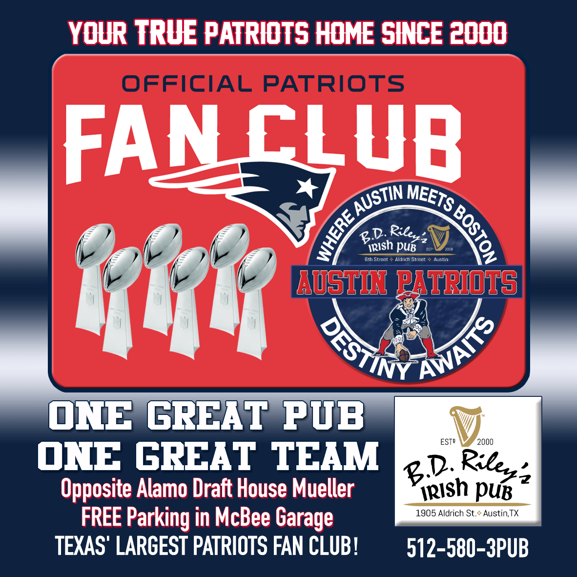 Search for Patriots Official Fan Clubs and Bars